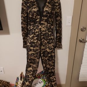 Black lace body suit